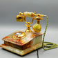 Vintage Onyx Marmor Telefon DFeAp 302 Edles Wählscheibentelefon