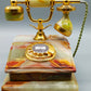 Vintage Onyx Marmor Telefon DFeAp 302 Edles Wählscheibentelefon
