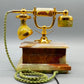 Vintage Onyx Marmor Telefon DFeAp 302 Edles Wählscheibentelefon