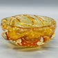 Murano Bullicante Glass Schale Amber Vintage Design Schale