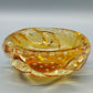 Murano Bullicante Glass Schale Amber Vintage Design Schale
