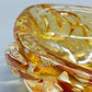Murano Bullicante Glass Schale Amber Vintage Design Schale