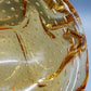Murano Bullicante Glass Schale Amber Vintage Design Schale