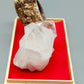 Exklusives Mineralien Set mit Bergkristall und Achat Geode in Vitrine