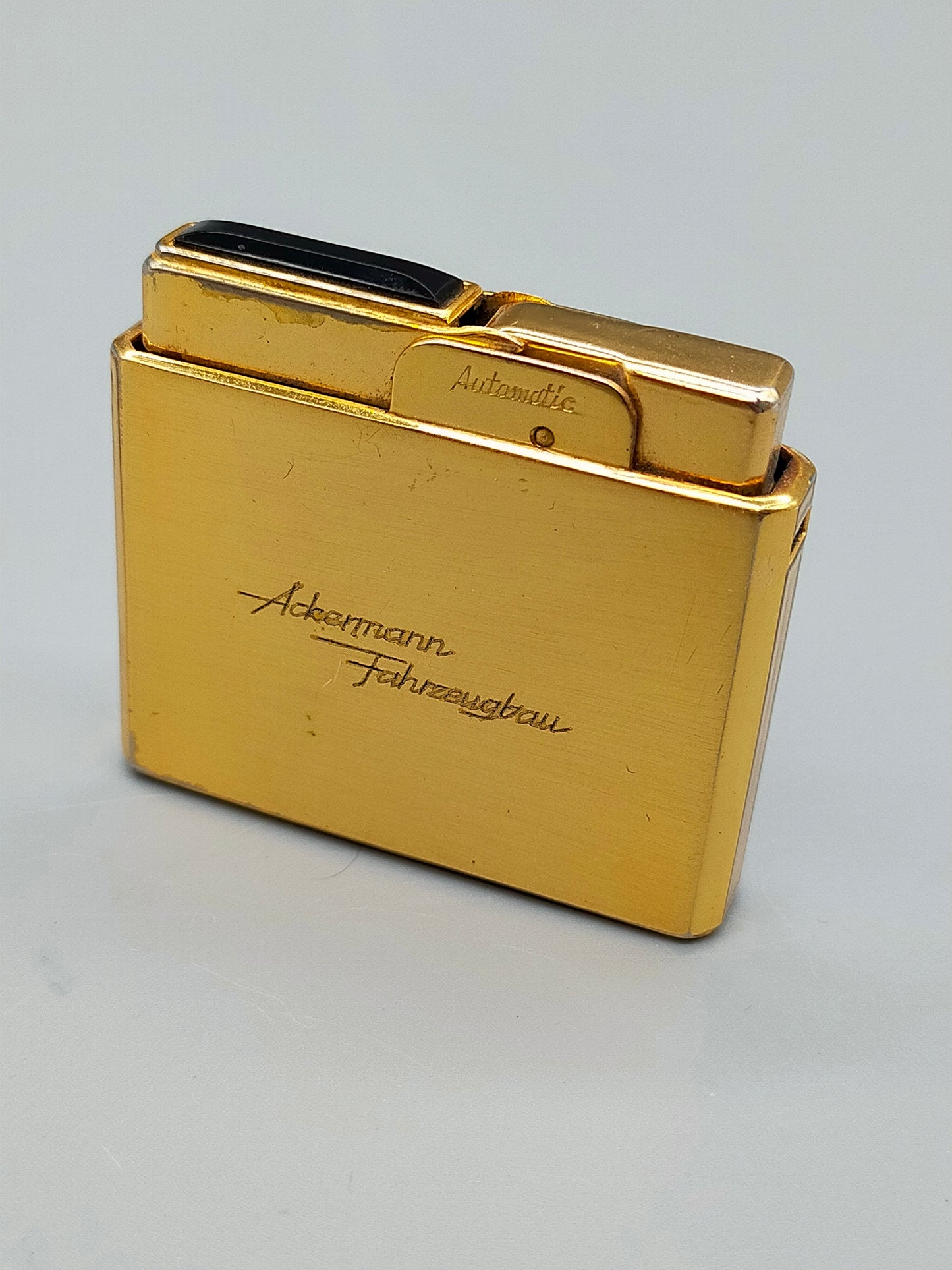 Bergmann Automatic Feuerzeug Vintage Vergoldet Ackermann