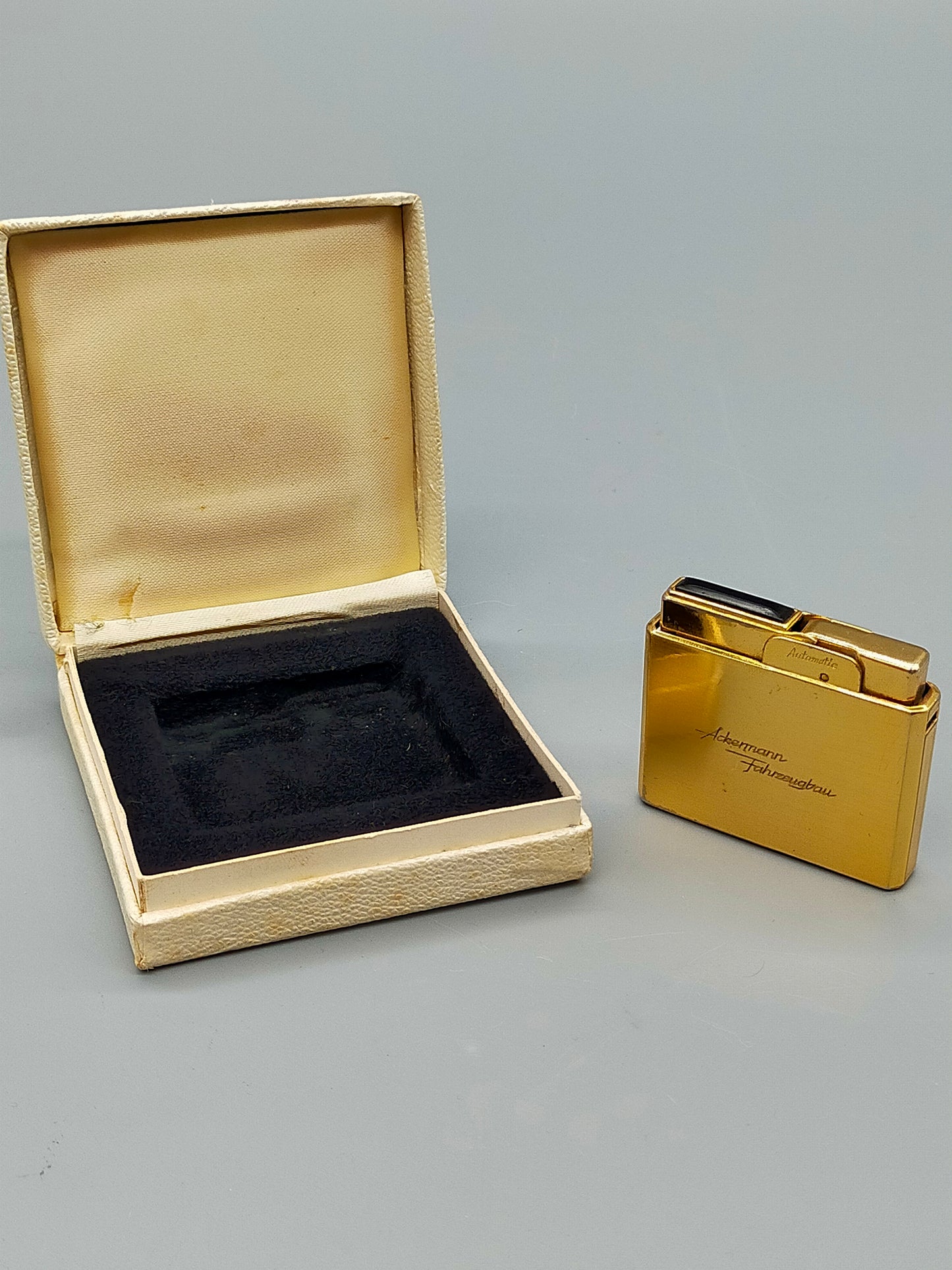 Bergmann Automatic Feuerzeug Vintage Vergoldet Ackermann