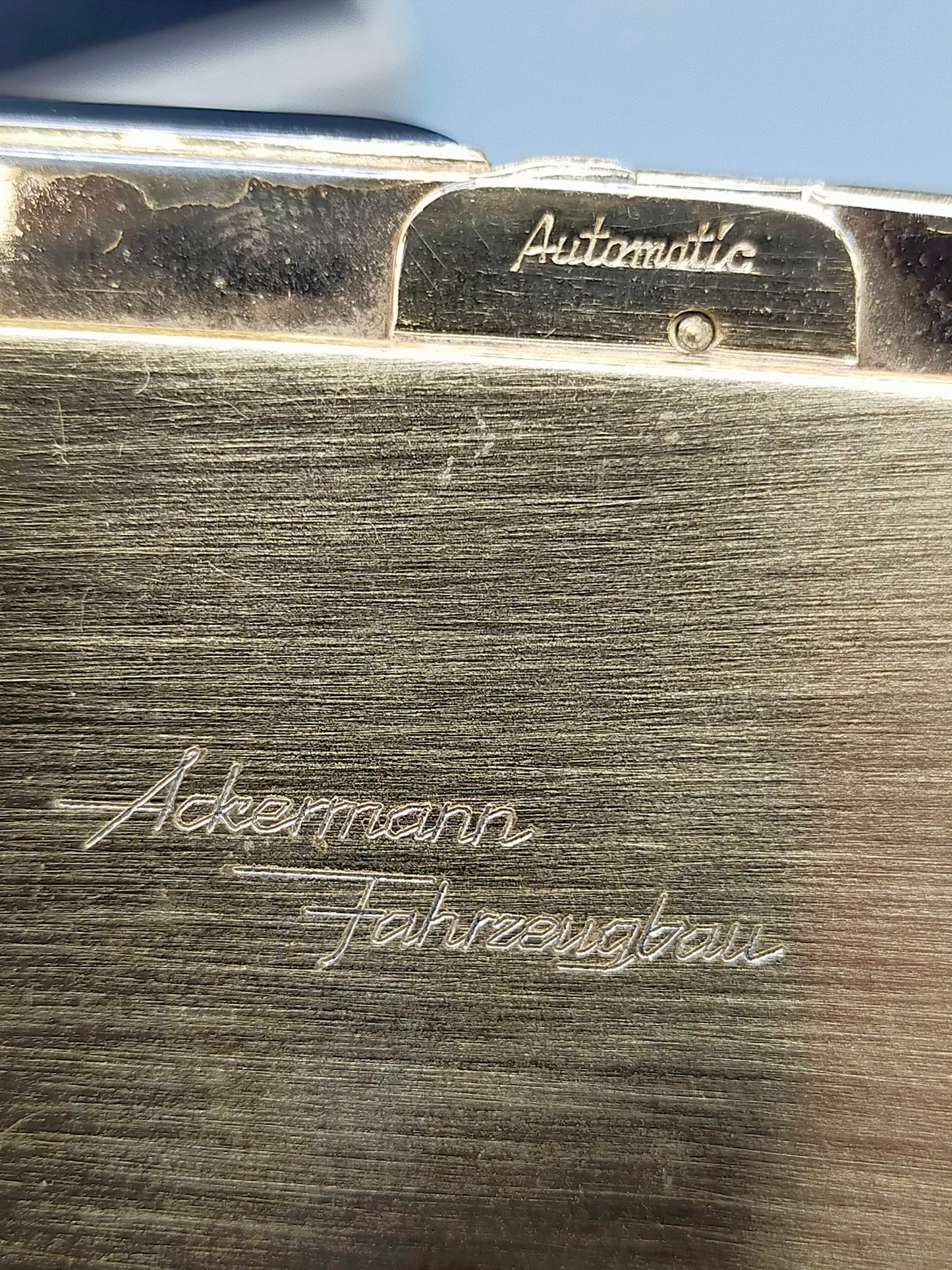 Bergmann Automatic Feuerzeug Vintage Vergoldet Ackermann