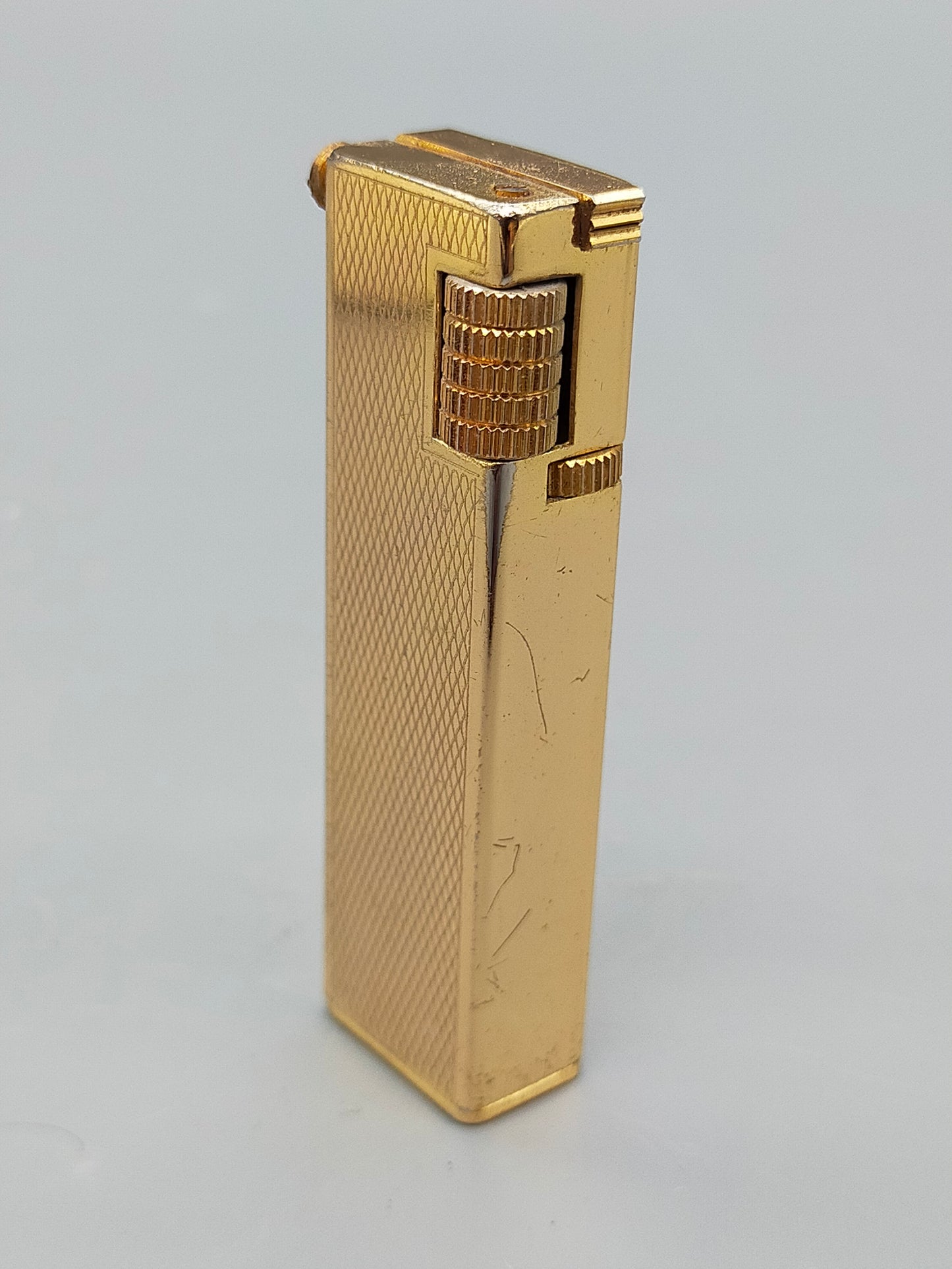Exklusives Hadson Gas Feuerzeug Vintage Design Goldfarben