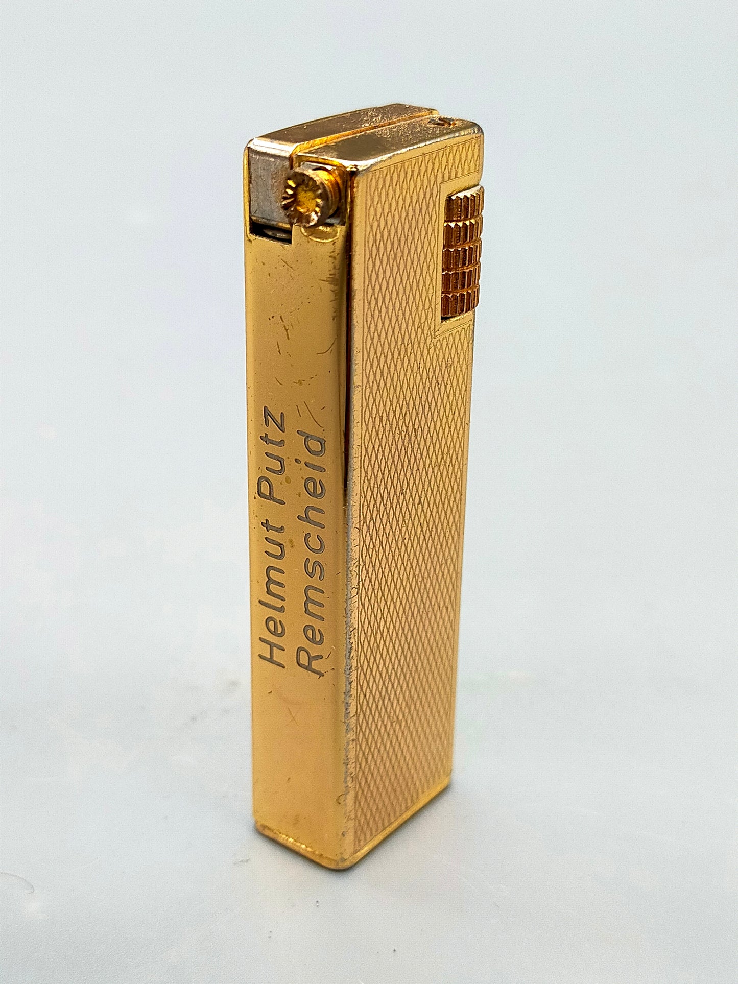 Exklusives Hadson Gas Feuerzeug Vintage Design Goldfarben