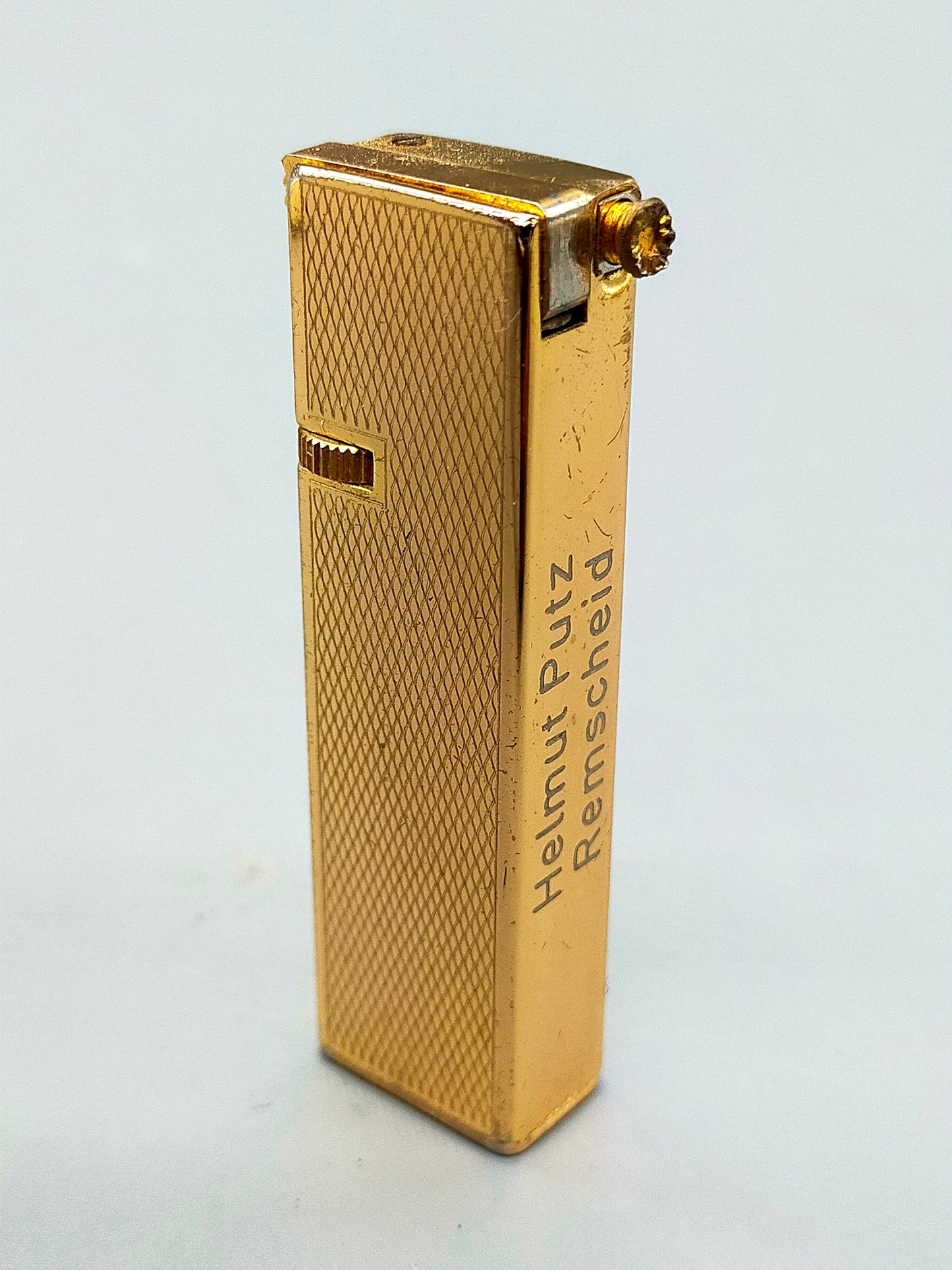 Exklusives Hadson Gas Feuerzeug Vintage Design Goldfarben