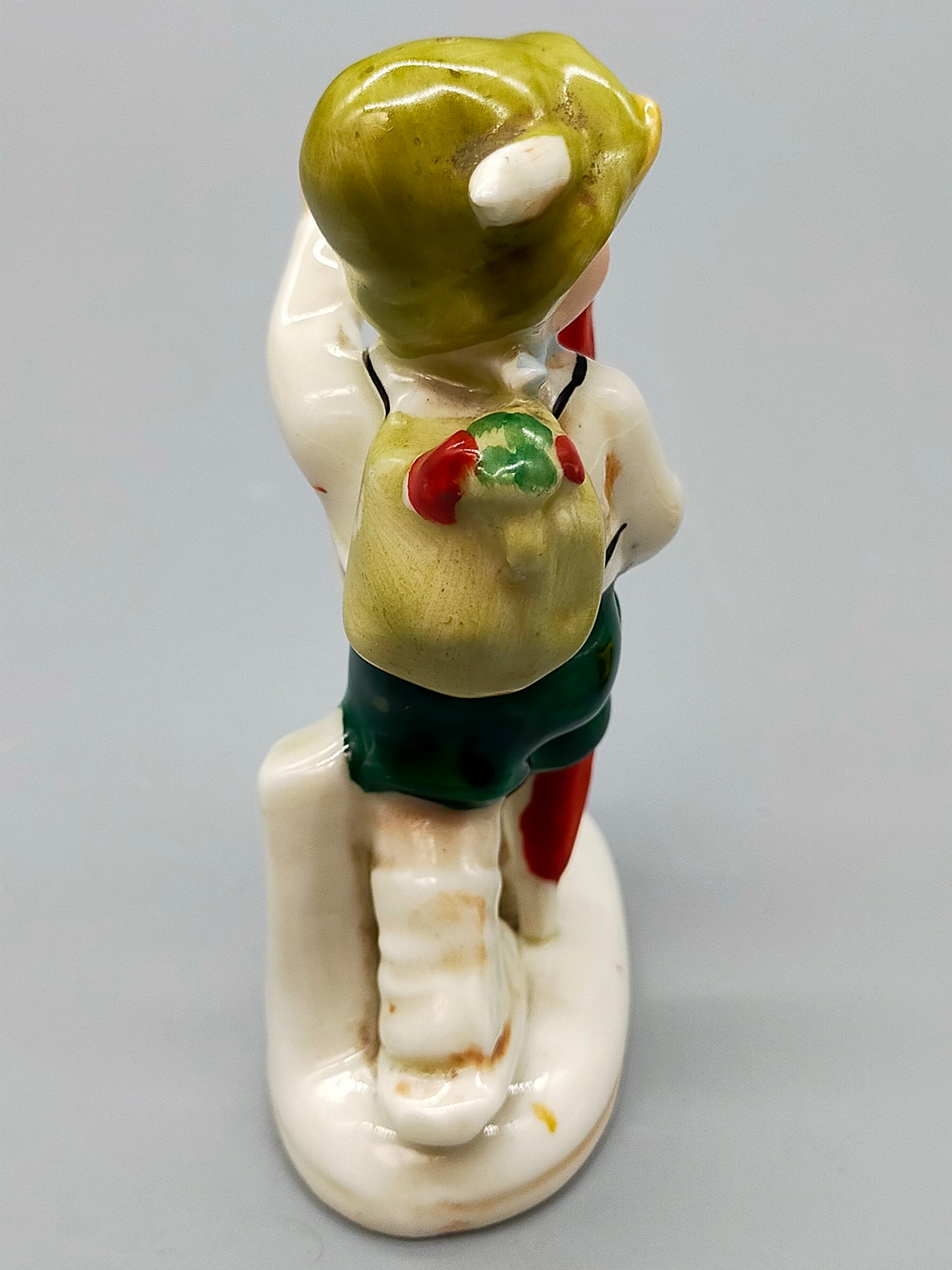 Vintage Porzellan Figur Wanderjunge mit Regenschirm Klassisches Design