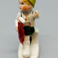 Vintage Porzellan Figur Wanderjunge mit Regenschirm Klassisches Design