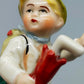 Vintage Porzellan Figur Wanderjunge mit Regenschirm Klassisches Design