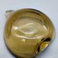 Vintage Murano Stil Glas Schale Organische Blattform in Amber Braun