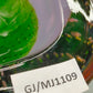 Vintage Murano Glass Schale Sommerso Bullicante in Grün & Rosa
