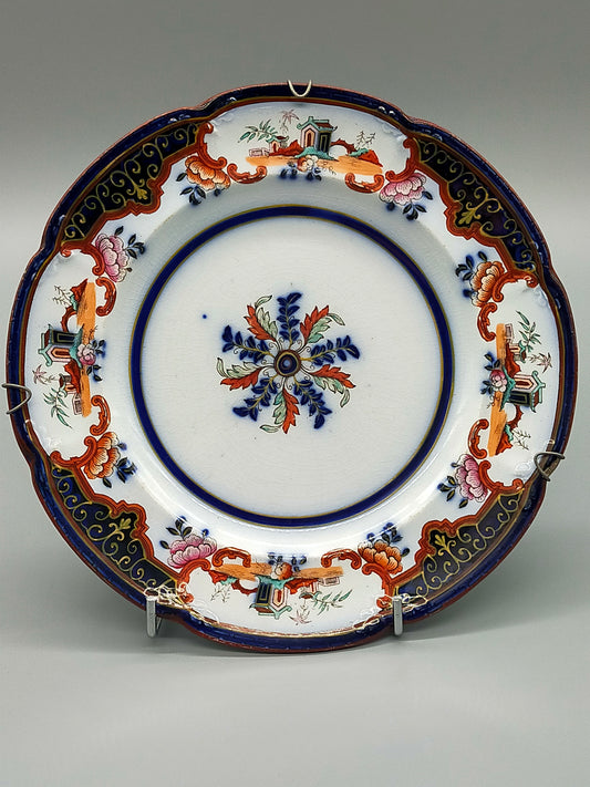 Antiker  Wallerfangen Wandteller – Imari Stil Chinoiserie