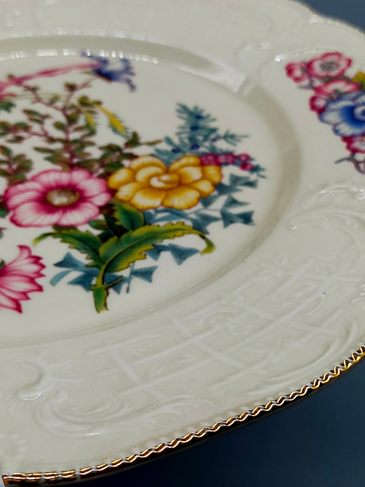 Edler Rosenthal Sanssouci Porzellan WandTeller Elegantes Vogel- und Blumendekor