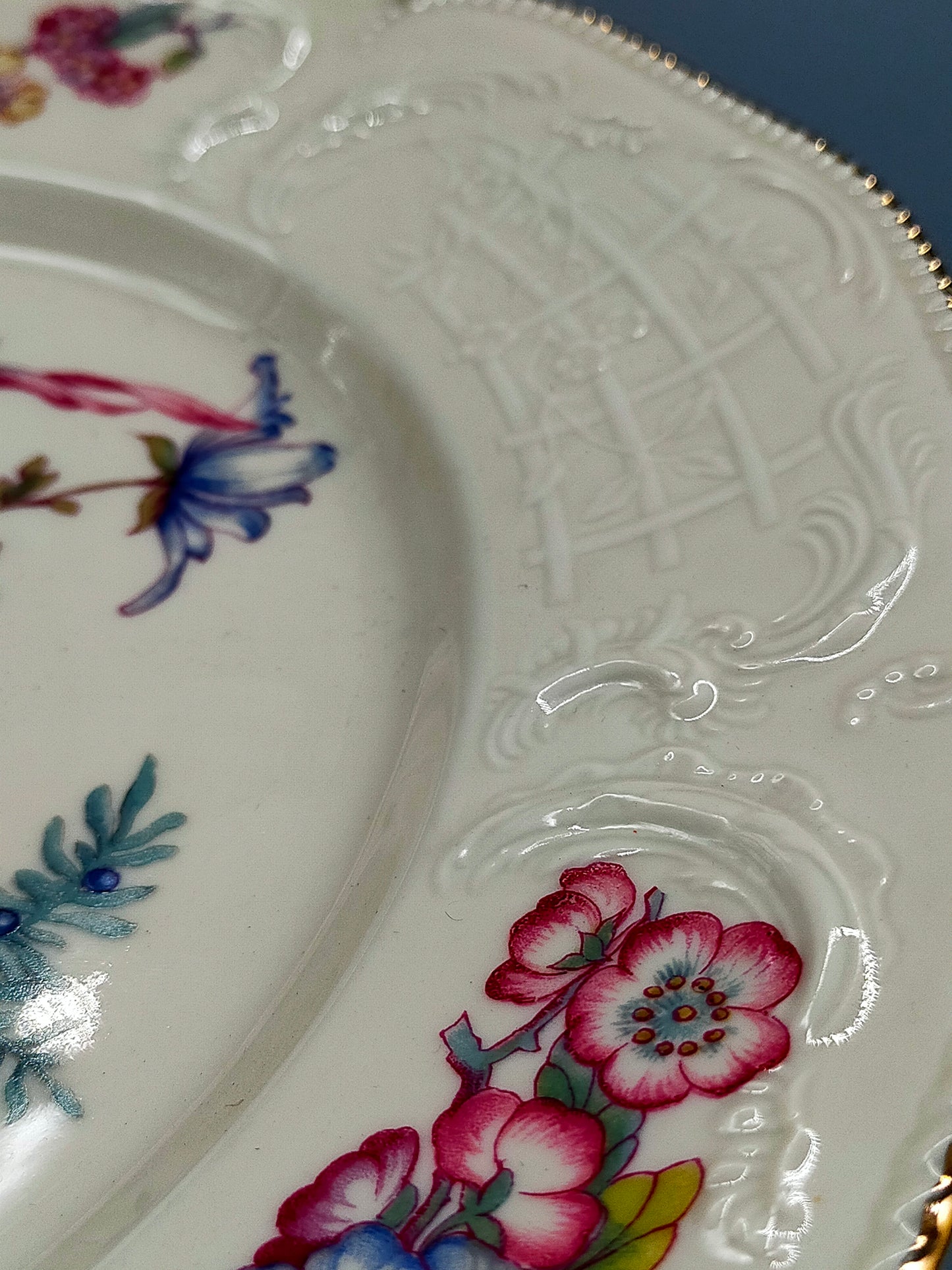 Edler Rosenthal Sanssouci Porzellan WandTeller Elegantes Vogel- und Blumendekor