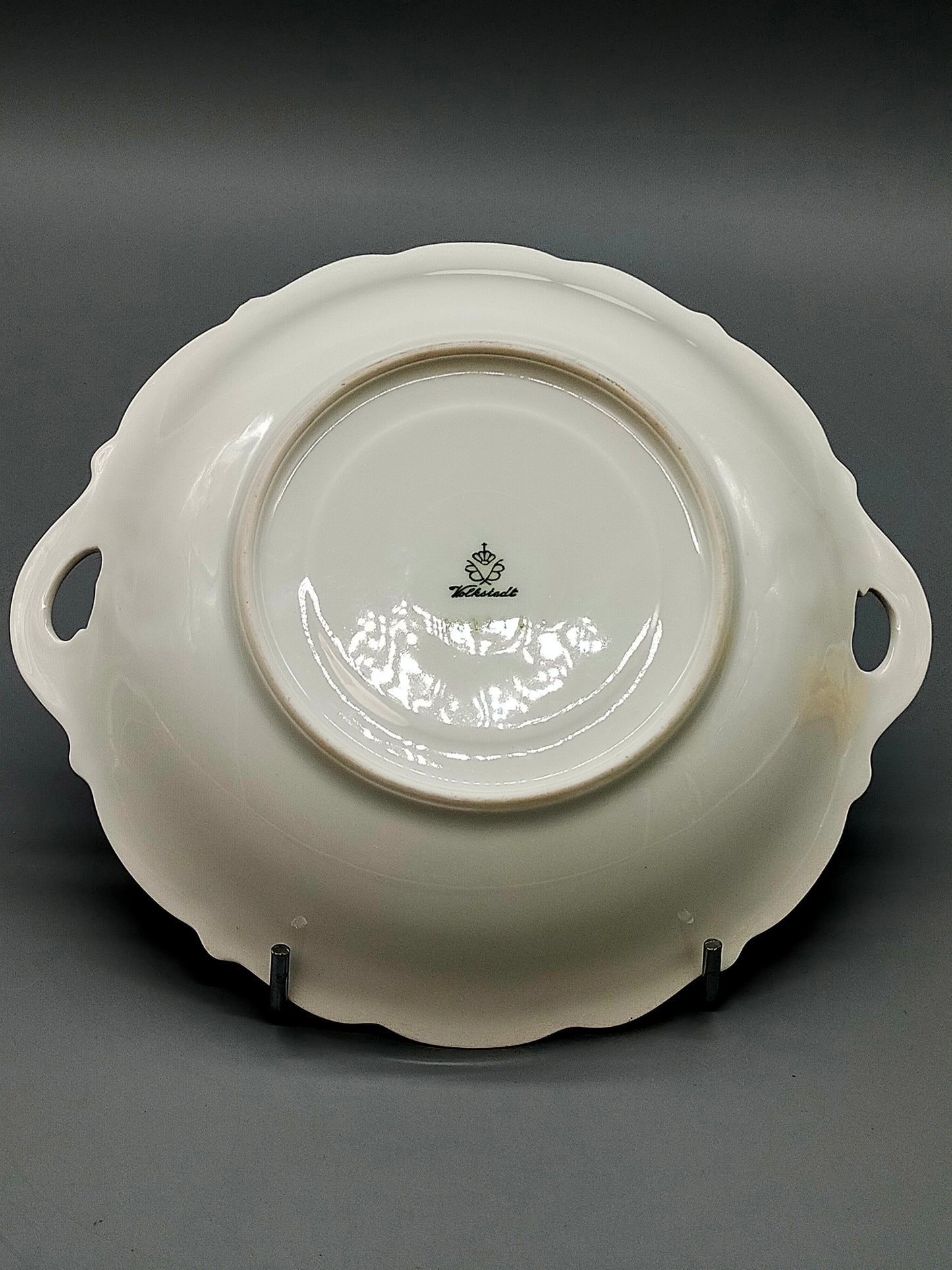 Edle Volkstedt Porzellan Schale Elegantes Blumendekor mit Goldrand