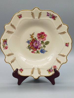 Edle Fürstenberg Porzellan Schale Klassisches Blumendekor mit Goldrand