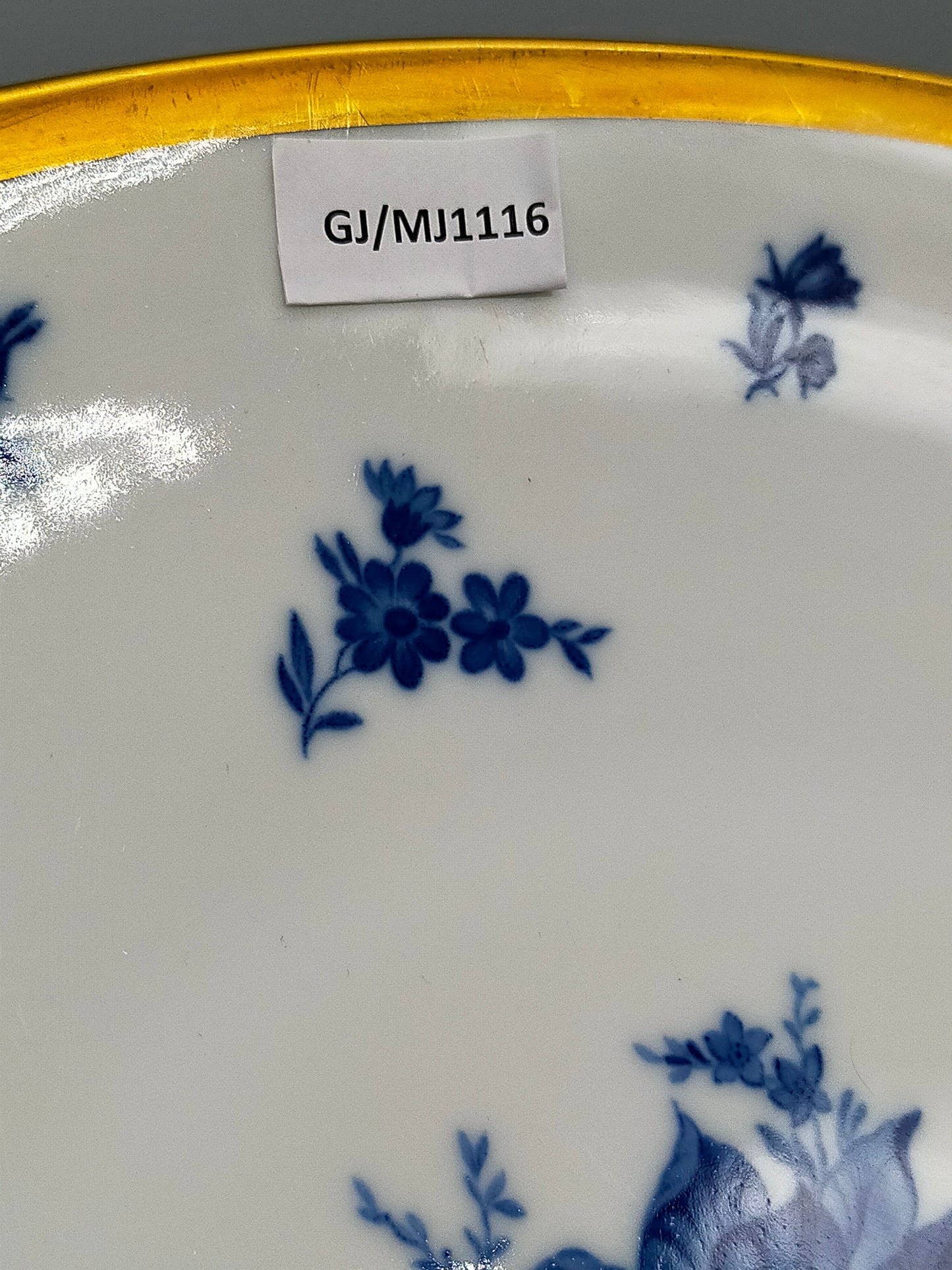 PMR Bavaria Jaeger & Co Servierteller Blauer Rosendekor & Goldrand