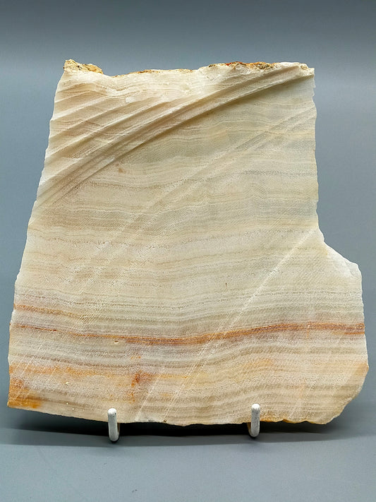 Edle Onyx Marmor Platte Naturstein Dekoration mit Bänderung
