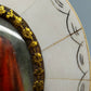 Antike Miniatur Portrait Malerei Elegante Dame mit rotem Schleier