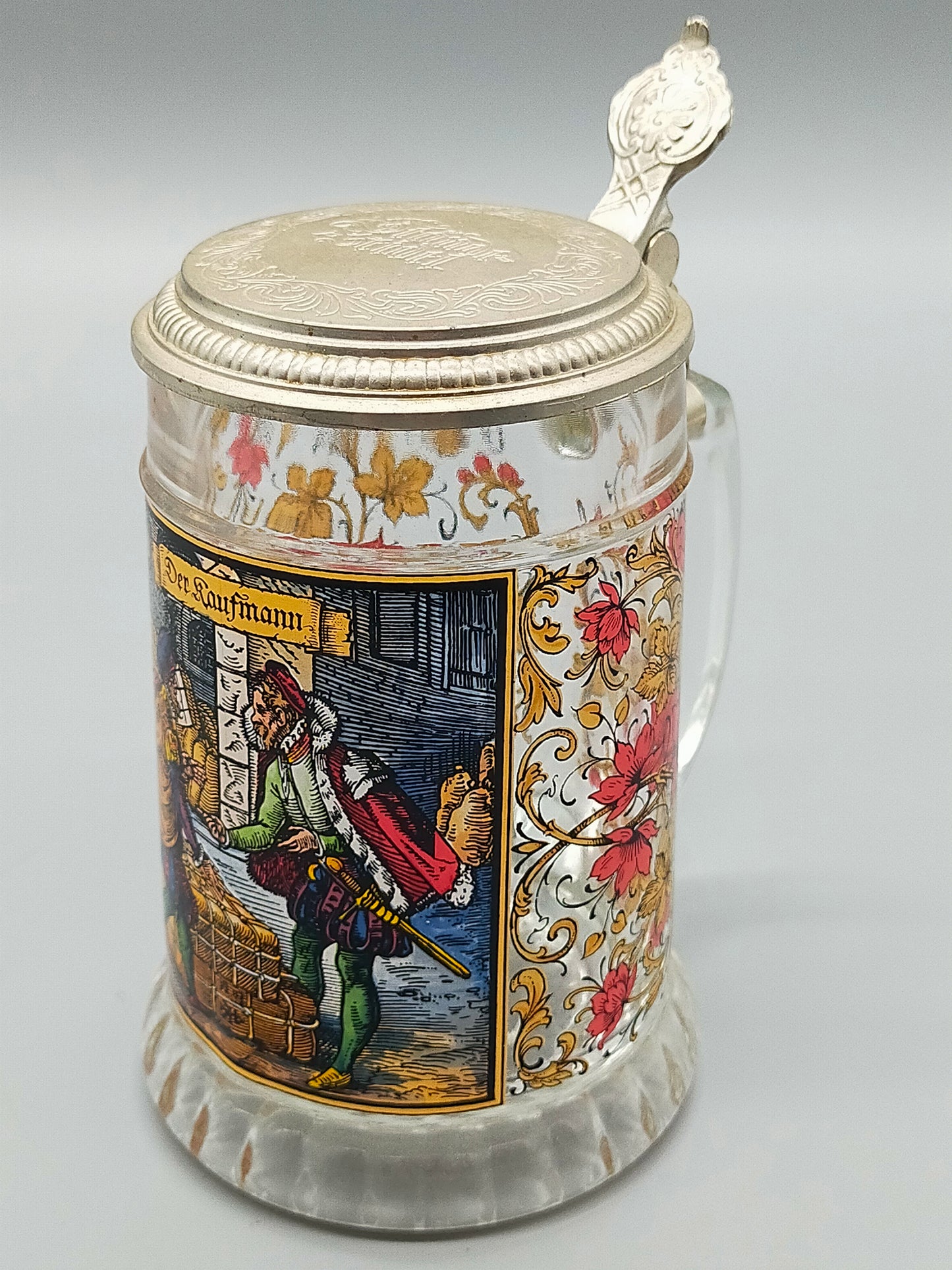 BMF West Germany Glas Krug Der Kaufmann