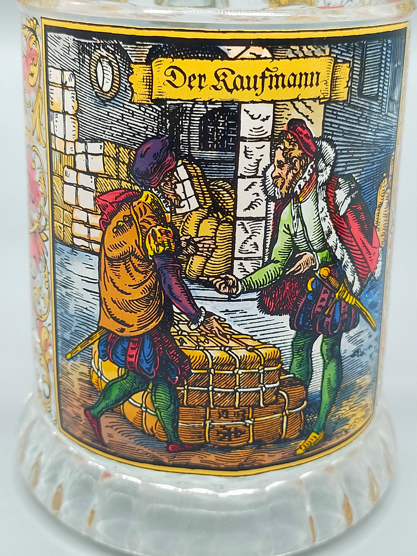 BMF West Germany Glas Krug Der Kaufmann