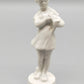 Vintage Porzellan Figur Elegantes Mädchen in weißem Kleid