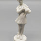 Vintage Porzellan Figur Elegantes Mädchen in weißem Kleid