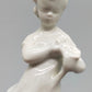 Vintage Porzellan Figur Elegantes Mädchen in weißem Kleid