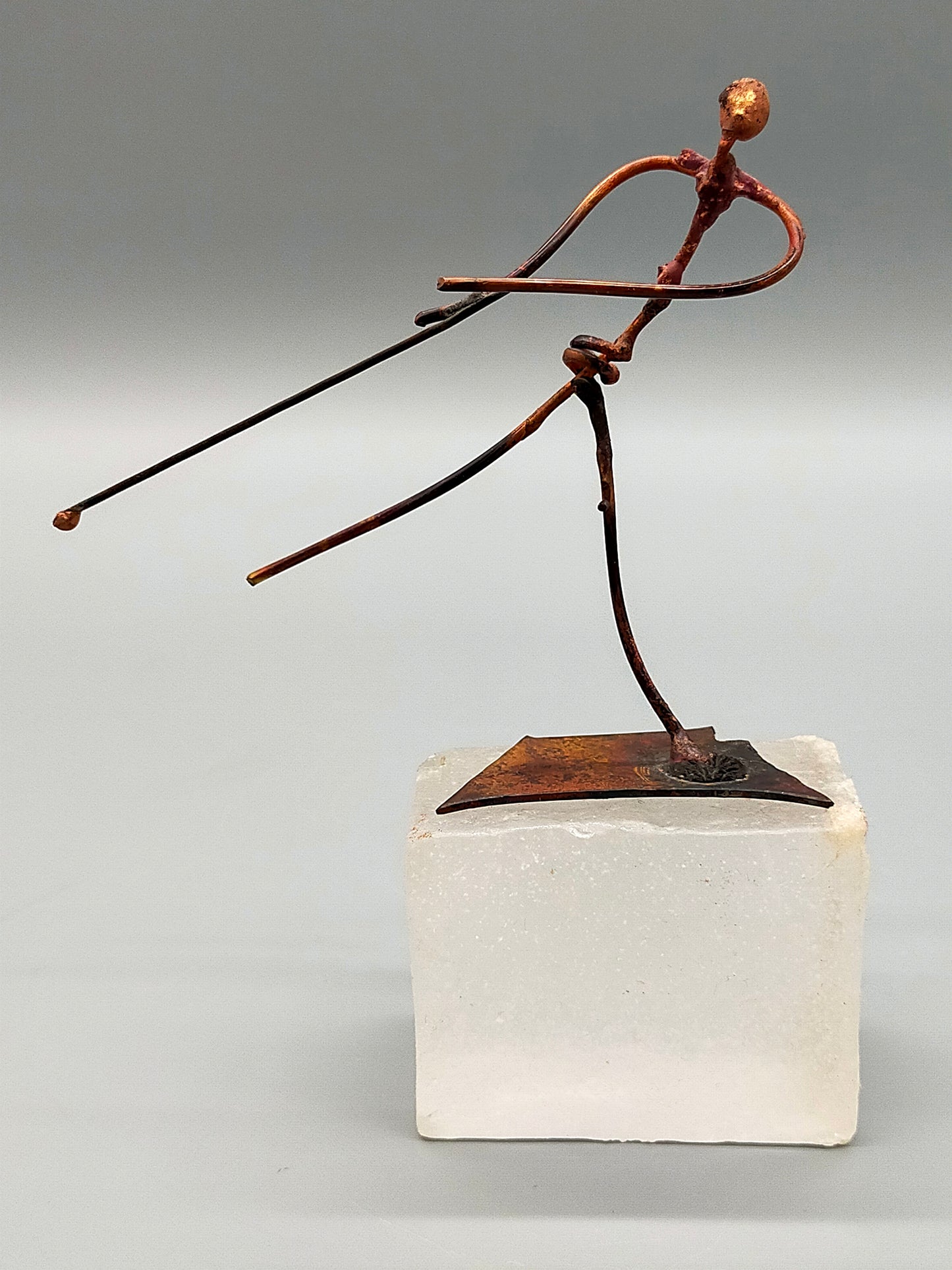 Moderne Skulptur Drahtfigur Dynamischer Läufer