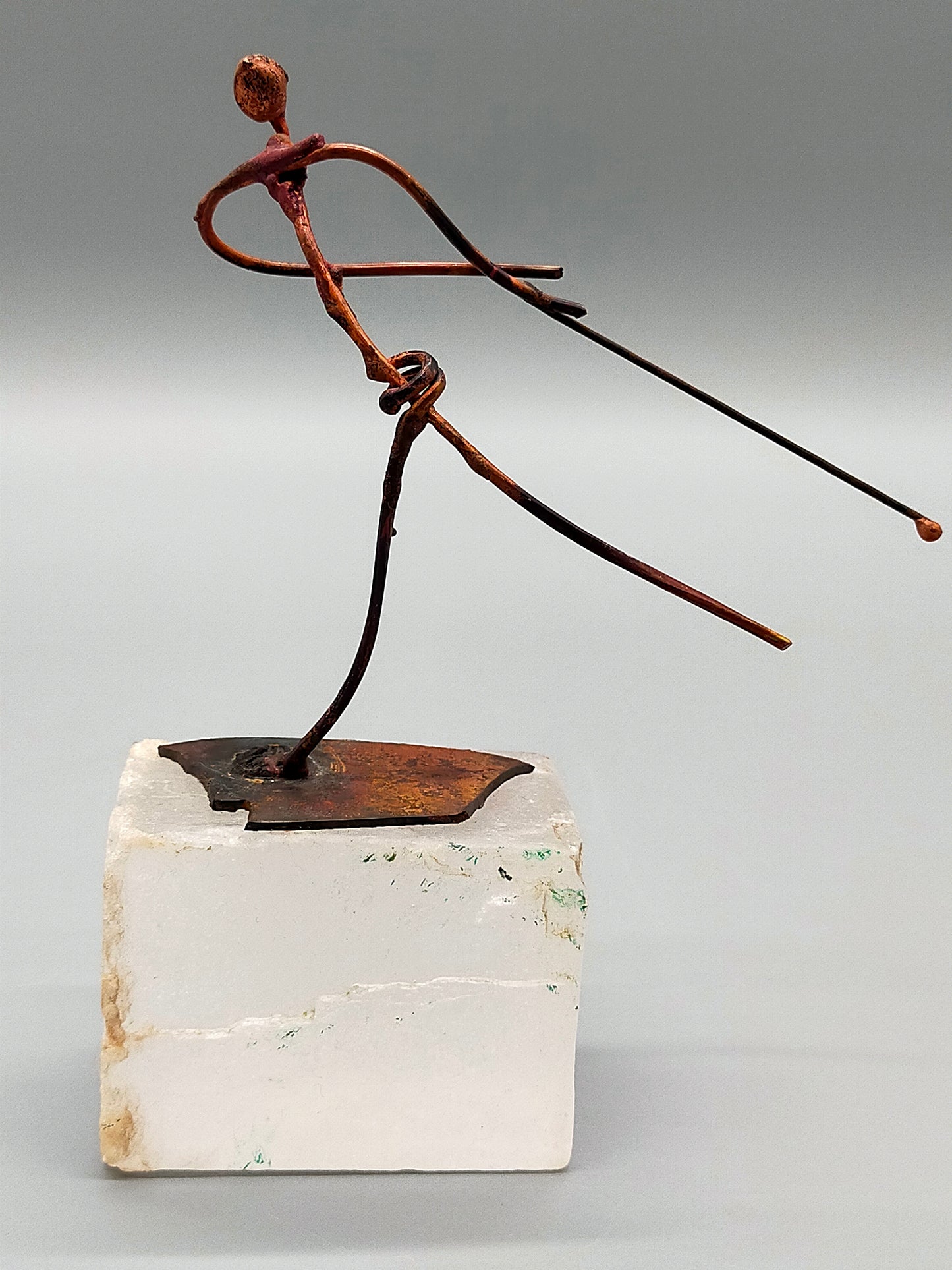 Moderne Skulptur Drahtfigur Dynamischer Läufer