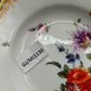 Antiker Meissen Teller Bunte Blume Handbemaltes Prunkporzellan