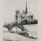 Französische Schule (XX) Blick auf Notre-Dame Radierung