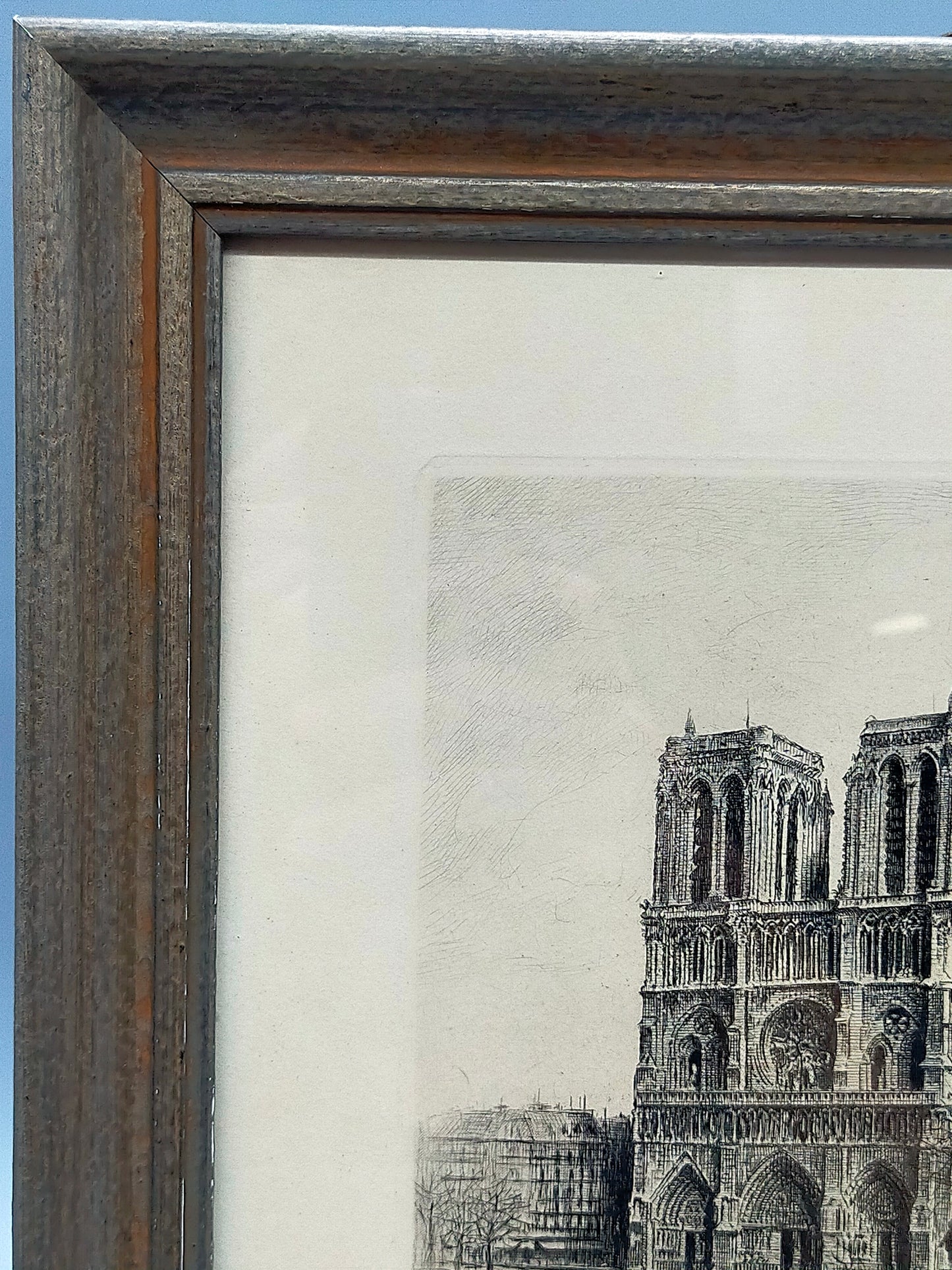 Französische Schule (XX) Paris Notre Dame Filigrane Radierung