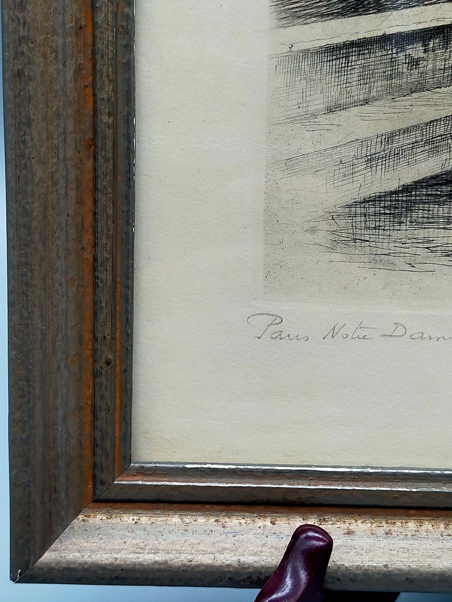 Französische Schule (XX) Paris Notre Dame Filigrane Radierung