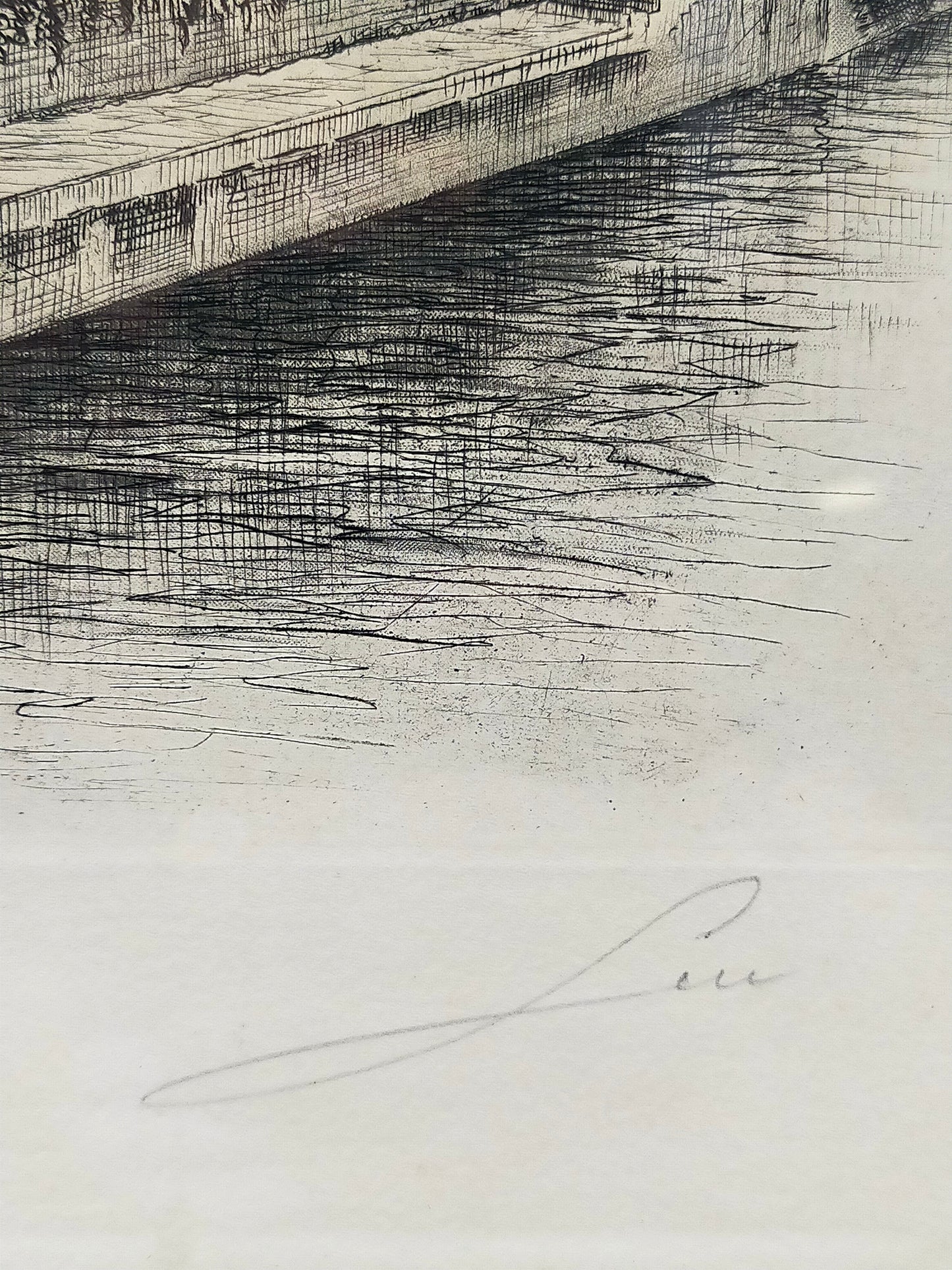 Französische Schule (XX) Paris Notre Dame Filigrane Radierung