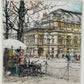 Robert Kasimir Wiener Staatsoper mit Blumenmarkt Radierung