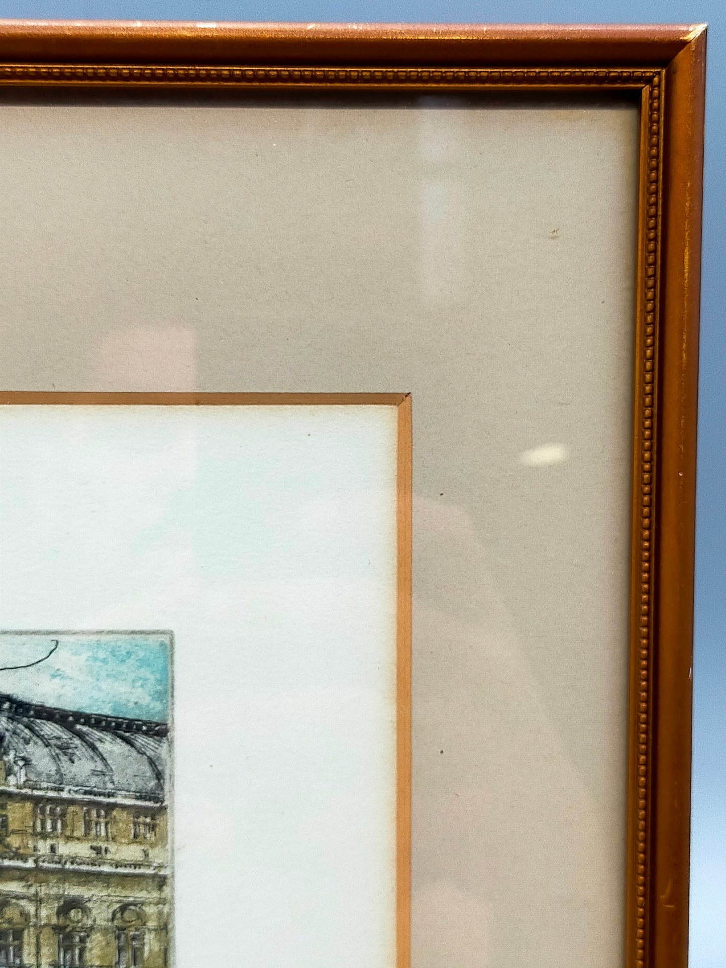 Robert Kasimir Wiener Staatsoper mit Blumenmarkt Radierung
