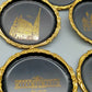 Wien Souvenir Teller Set Goldene Stadtmotive auf Schwarz