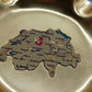 Vintage SIGG Schweiz Aschenbecher mit Relief-Landkarte