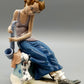 Lladró Porzellan Figur Sad Sax Junge mit Saxophon & Hund