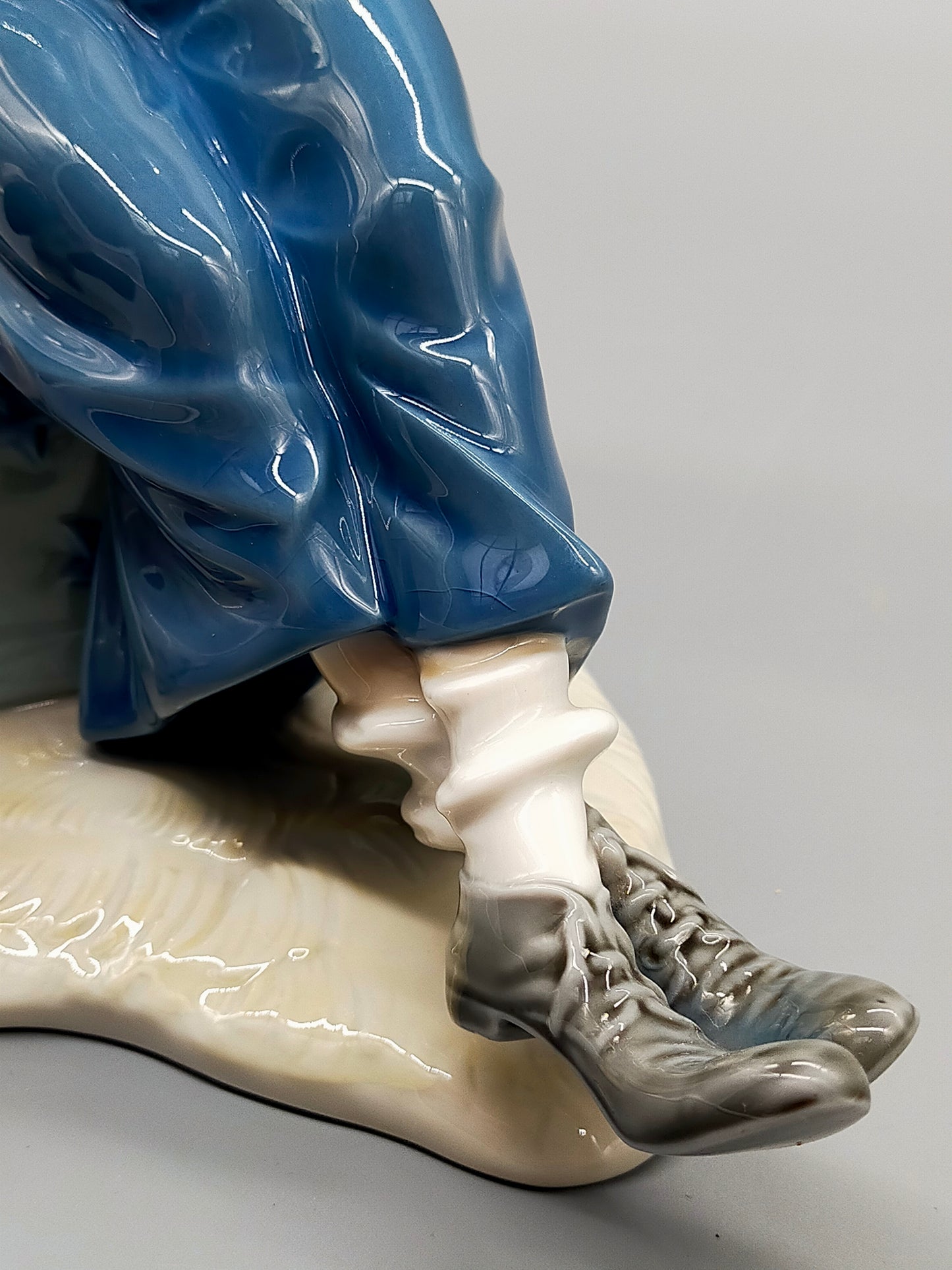 Lladró Porzellan Figur Sad Sax Junge mit Saxophon & Hund