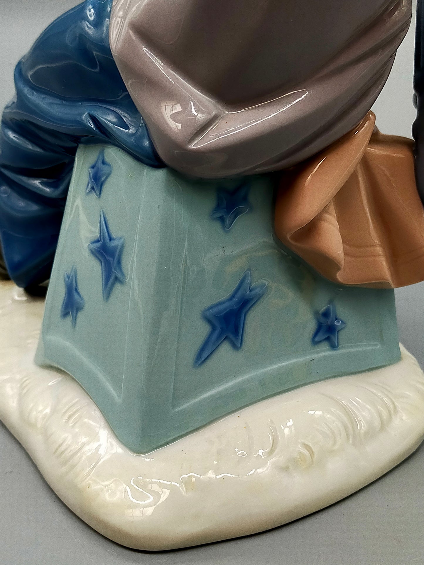 Lladró Porzellan Figur Sad Sax Junge mit Saxophon & Hund