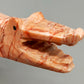 Handgeschnitztes Krokodil aus Naturstein Einzigartige Steinskulptur