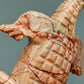 Handgeschnitztes Krokodil aus Naturstein Einzigartige Steinskulptur