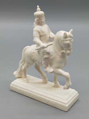 Nymphenburg Jan Wellem Reiterfigur Weißes Porzellan Kunstwerk