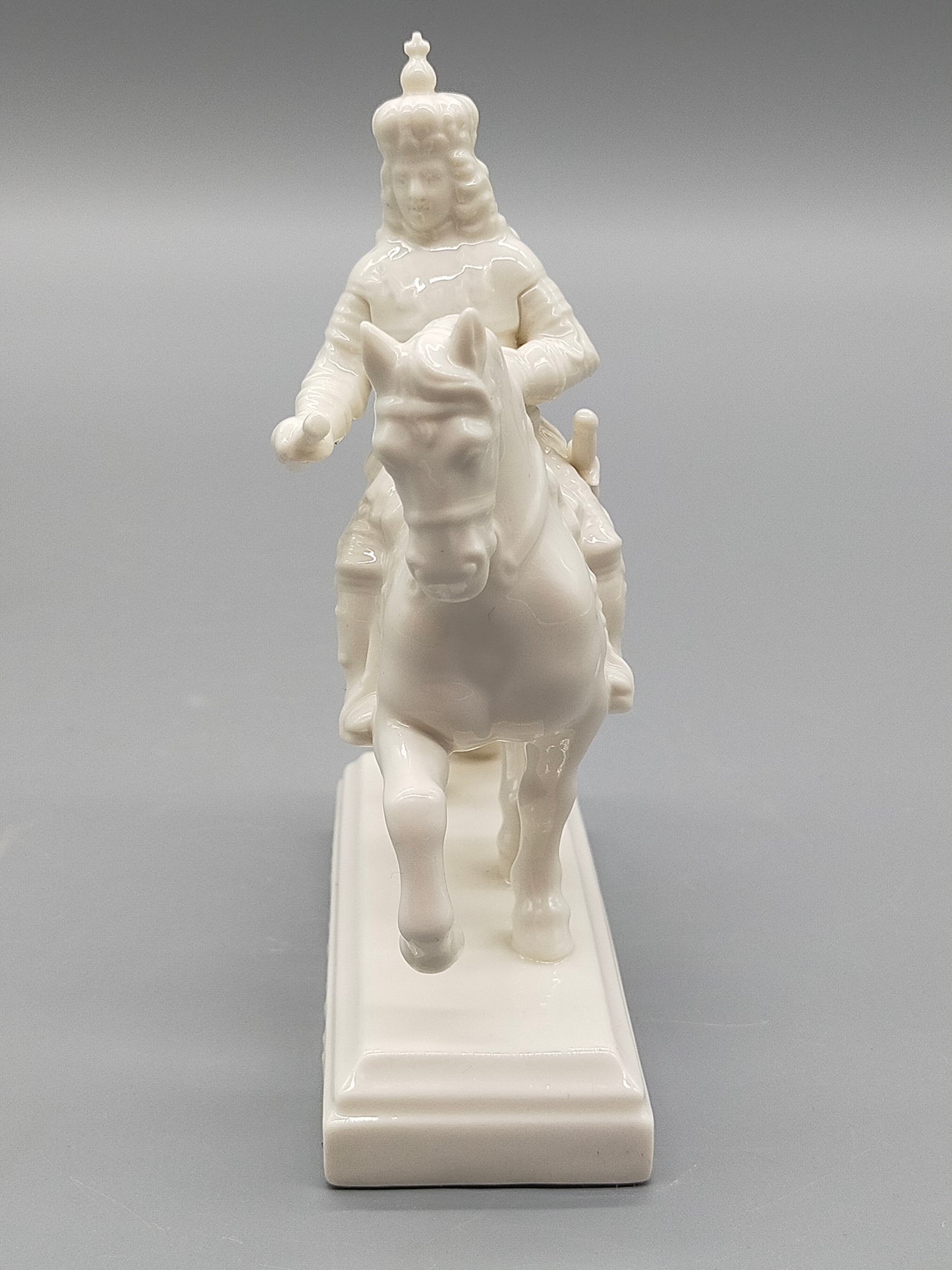 Nymphenburg Jan Wellem Reiterfigur Weißes Porzellan Kunstwerk